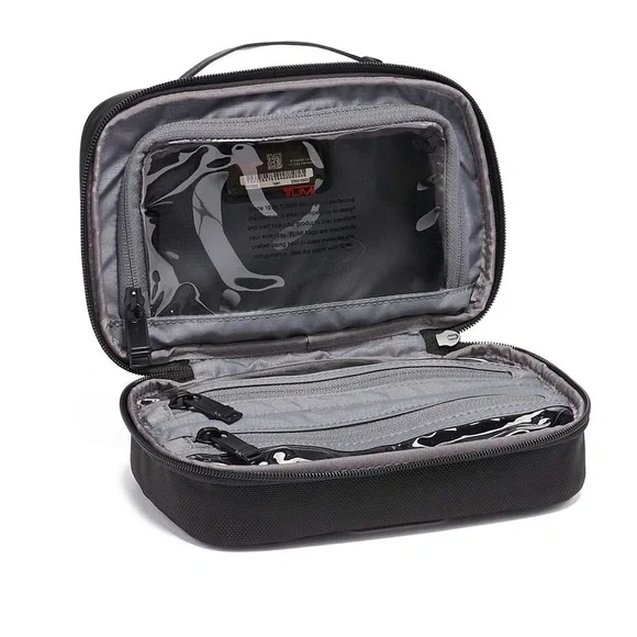 TUMI • Black Split Travel Kit Cosmetic Bag Cade Mean Girls Musical Custom Make - Picture 3 of 5